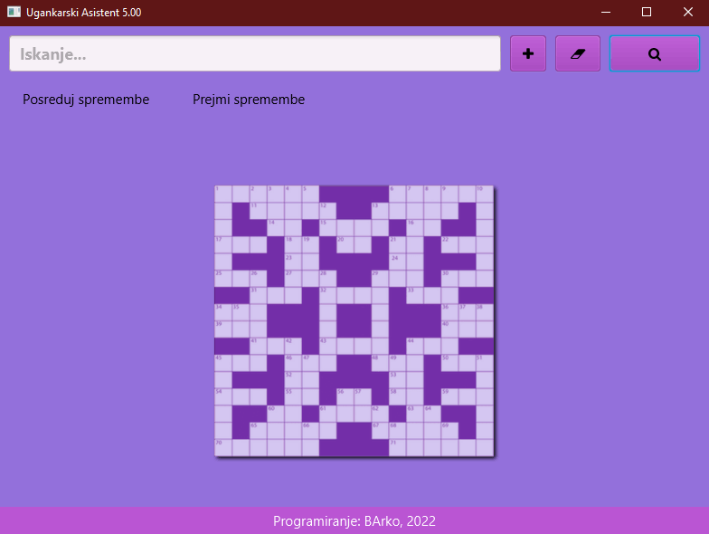 Posnetek namizne aplikacije
